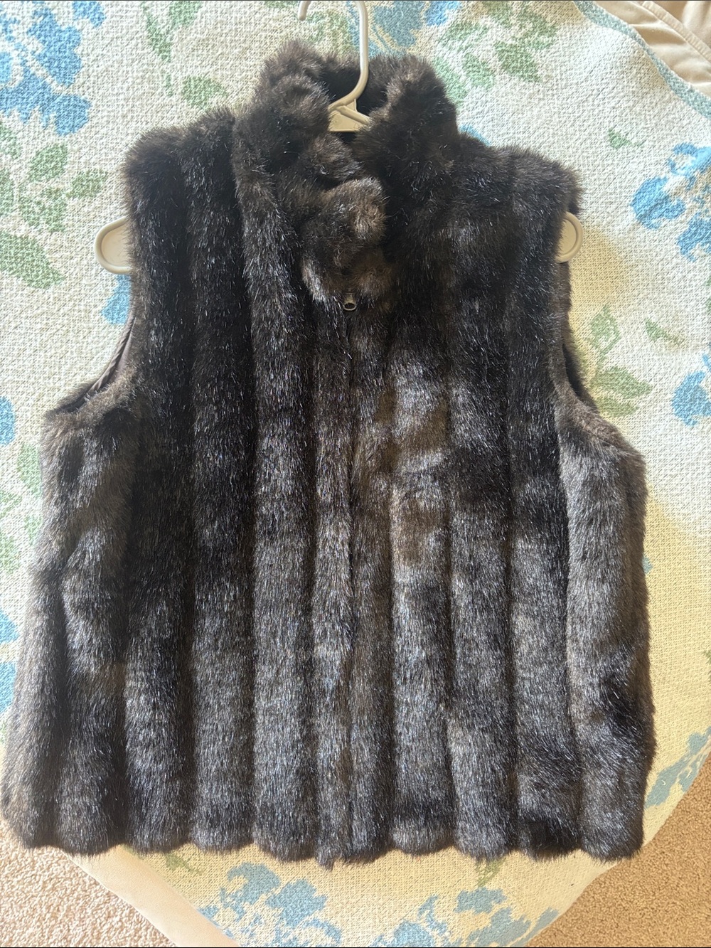 Vintage 100% Silk Chocolate Brown Vest
